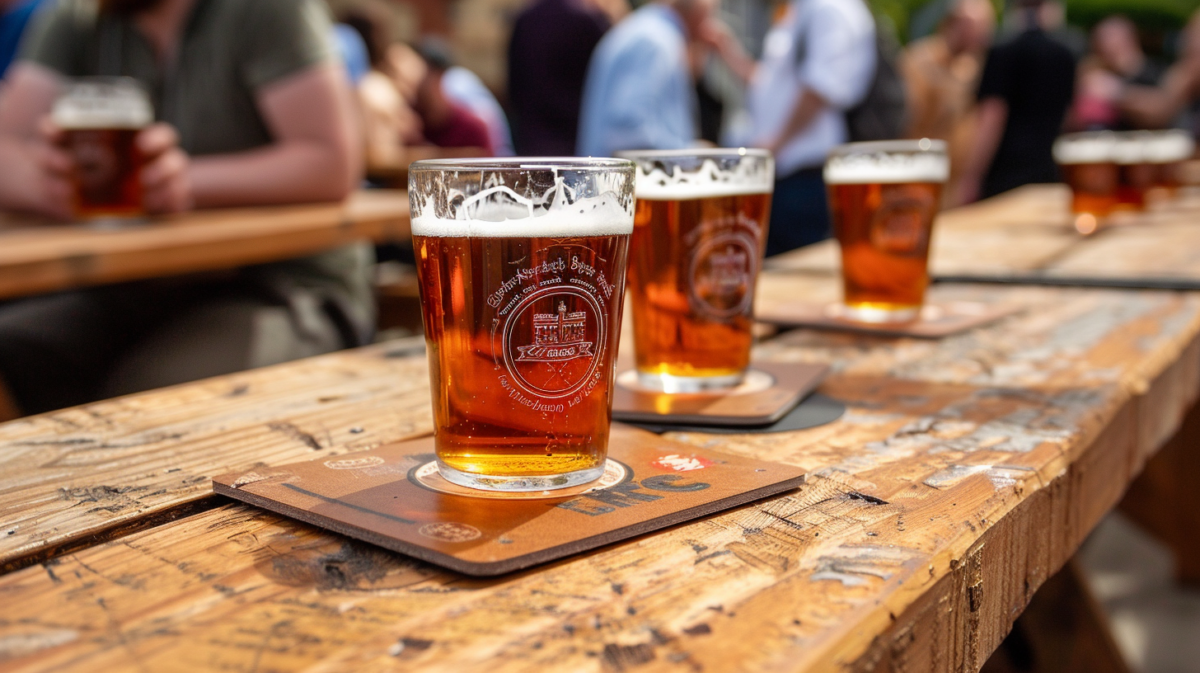 Die Kunst des Feierns: Bedruckte Bierdeckel auf Brauereifesten