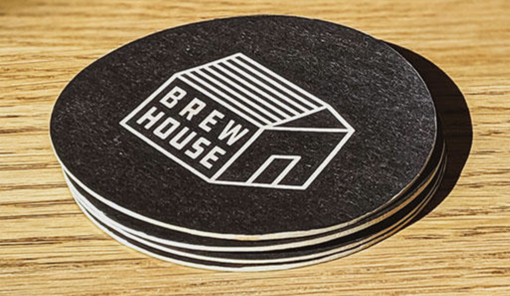 Bedruckte Bierdeckel mit Logo