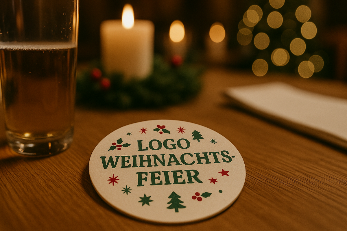 Bedruckte Bierdeckel: Beeindrucken auf jeder Firmen-Weihnachtsfeier